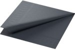 (Bild für) Zellstoff Servietten 33x33cm 3 lagig schwarz 1/4 Falz