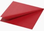 (Bild für) Zellstoff Servietten 24x24cm 3 lagig rot