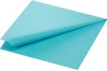 (Bild für) Zellstoff Servietten 40x40cm 3 lagig mint blue 1/4 Falz