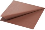 (Bild für) Zellstoff Servietten 33x33cm 3 lagig chestnut 1/4 Falz