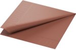 (Bild für) Zellstoff Servietten 40x40cm 3 lagig chestnut 1/4 Falz