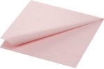 (Bild für) Zellstoff Servietten 40x40cm 3 lagig mellow rose 1/4 Falz