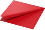 (Bild für) Zellstoff Servietten 33x33cm 3 lagig rot 1/4 Falz
