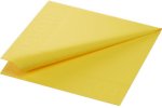 (Bild für) Zellstoff Servietten 33x33cm 3 lagig gelb 1/4 Falz