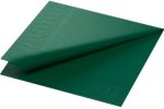 (Bild für) Zellstoff Servietten 33x33cm 3 lagig jägergrün 1/4 Falz
