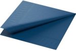 (Bild für) Zellstoff Servietten 33x33cm 3 lagig dunkelblau 1/4 Falz