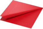 (Bild für) Zellstoff Servietten 40x40cm 3 lagig rot 1/4 Falz