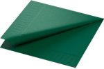(Bild für) Zellstoff Servietten 40x40cm 3 lagig jägergrün 1/4 Falz