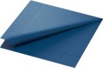 (Bild für) Zellstoff Servietten 40x40cm 3 lagig dunkelblau 1/4 Falz